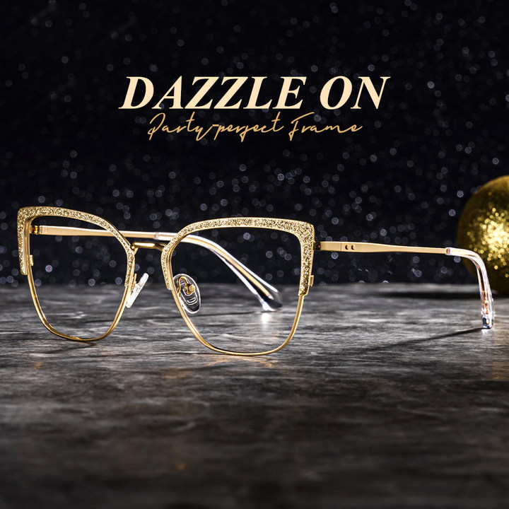 Javier Rectangle Gold Glasses0