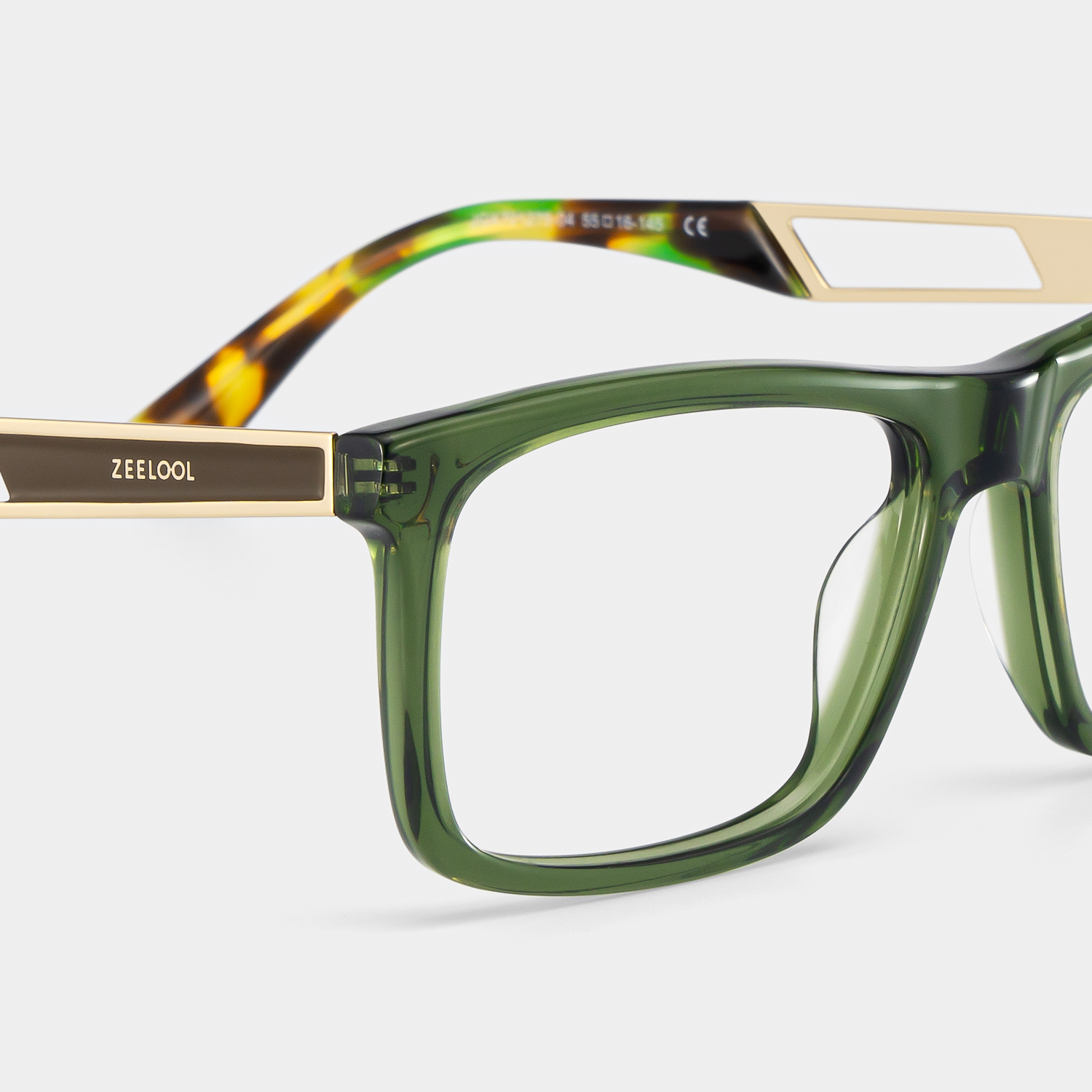 Morgan Rectangle Green Glasses5