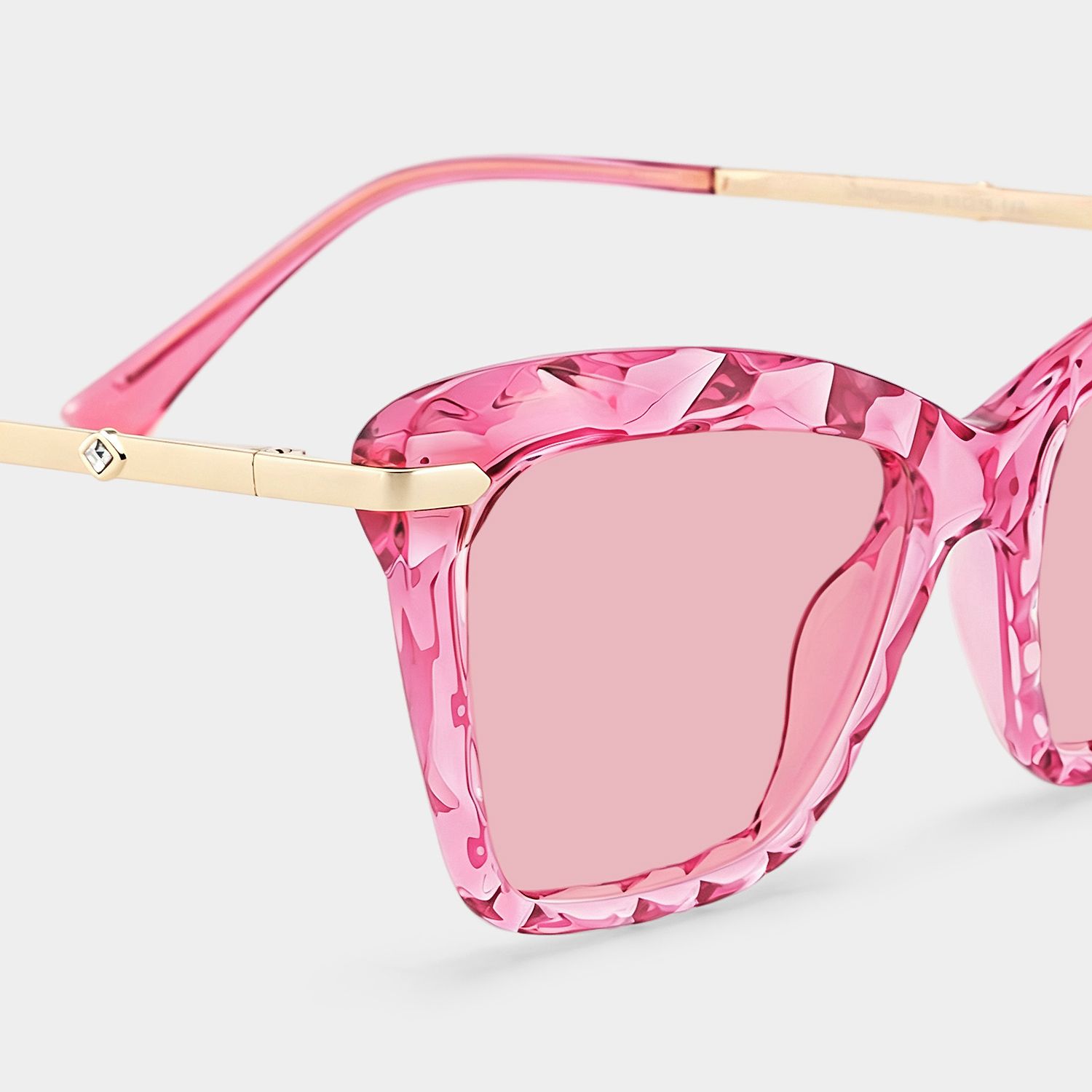 Juliet Pink Frame Sunglasses with Rectangle Style | ZEELOOL UK4