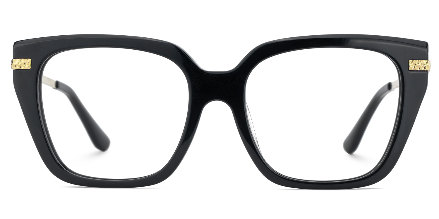Yusbetsy Rectangle Black Glasses1