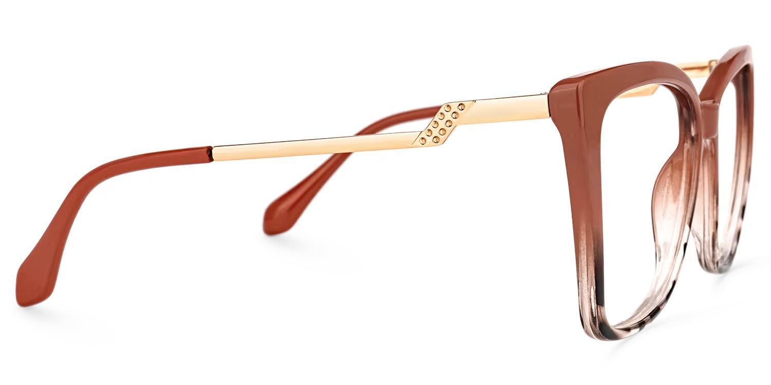 Awilda Cateye Orange Frame Glasses | ZEELOOL UK2