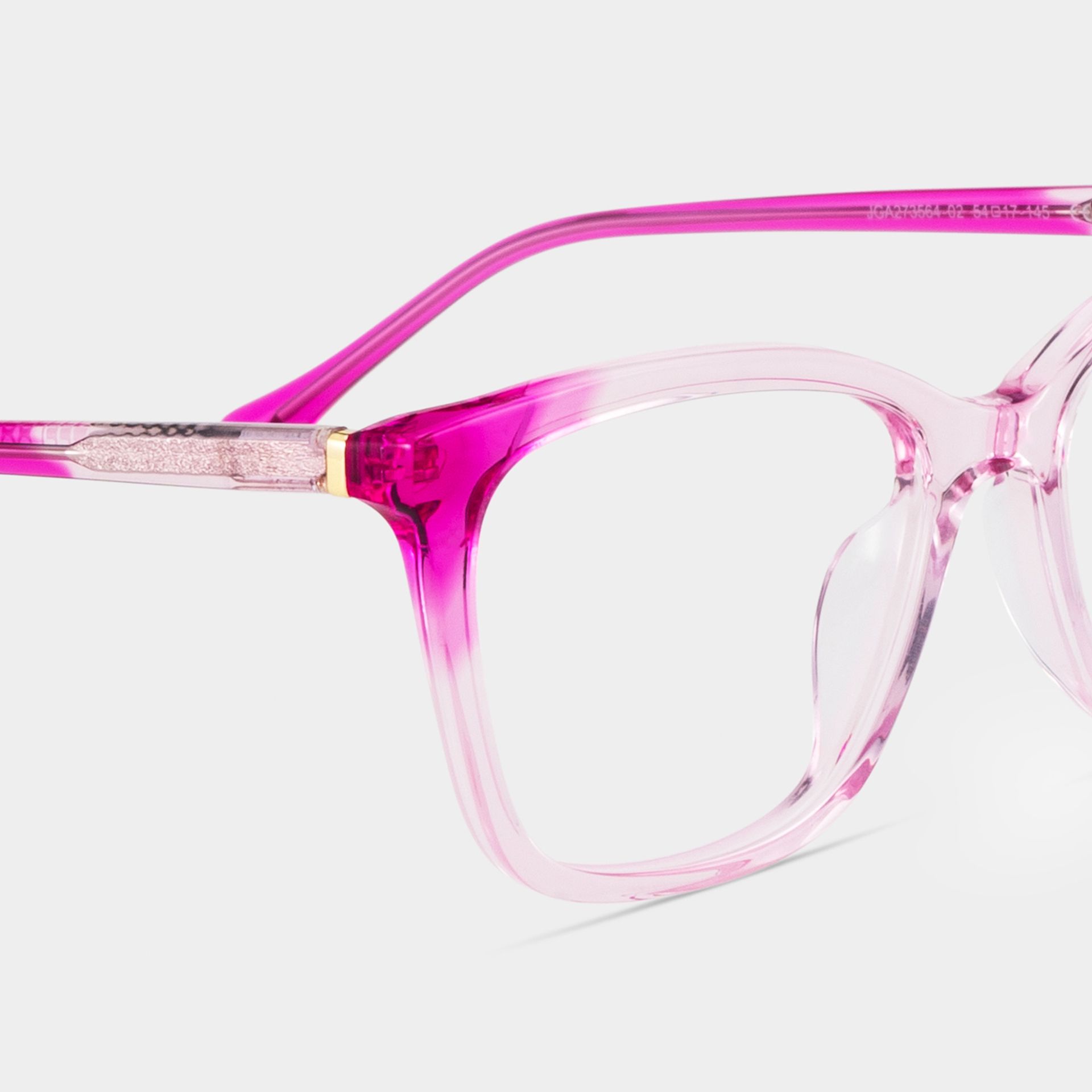 Juno Rectangle Pink Frame Eyeglasses for Woman| ZEELOOL UK5