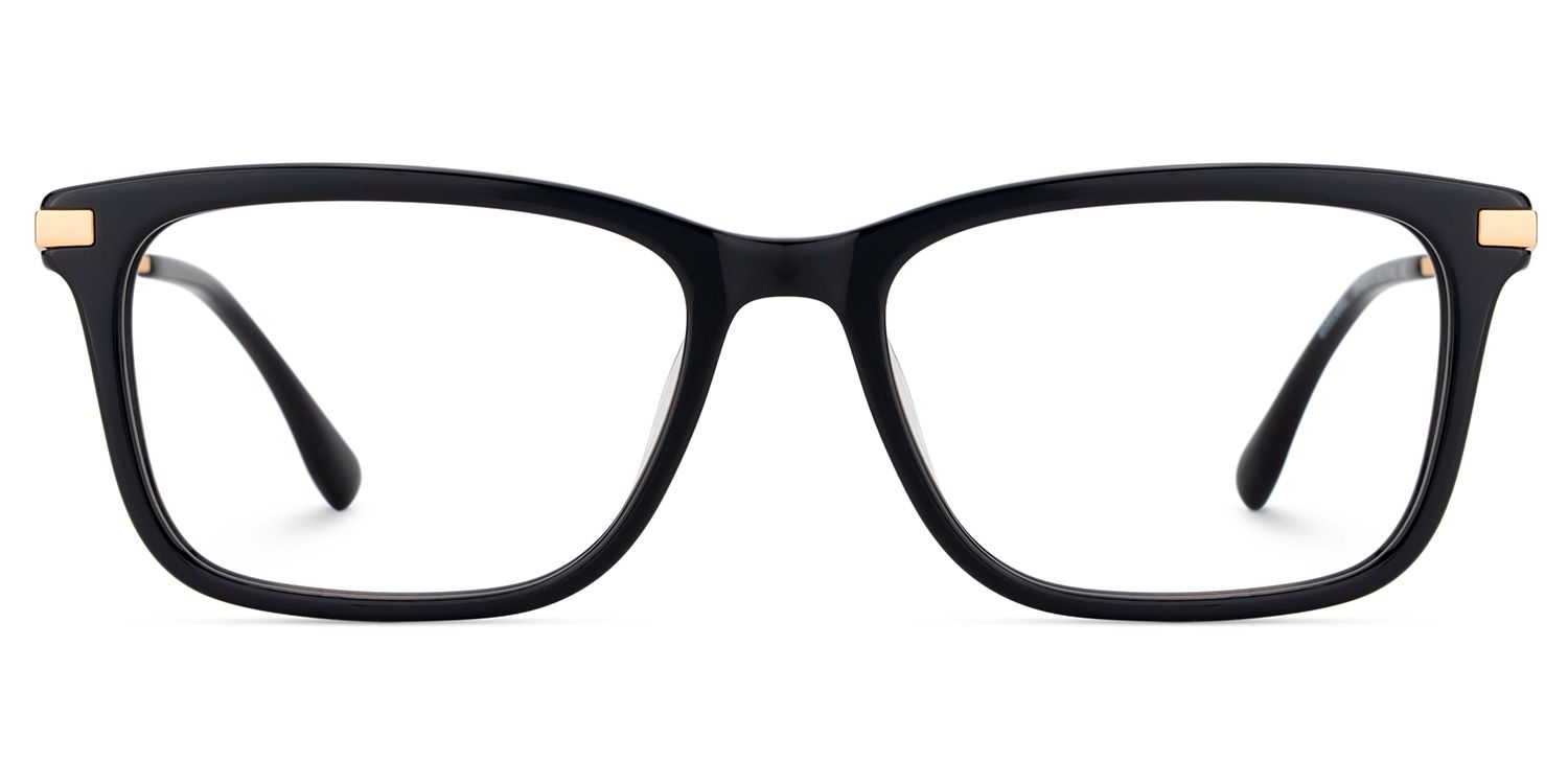 Zane Rectangle Black Color Frame Glasses for Men | ZEELOOL UK1