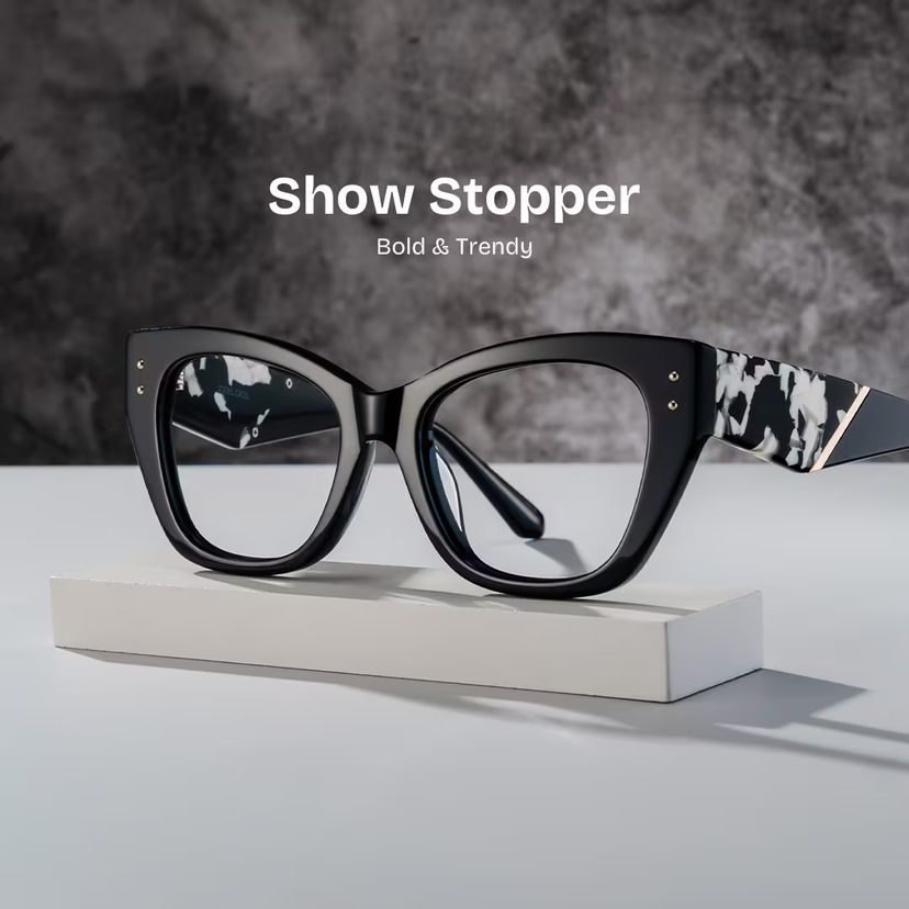 Skylar Butterfly Black Glasses