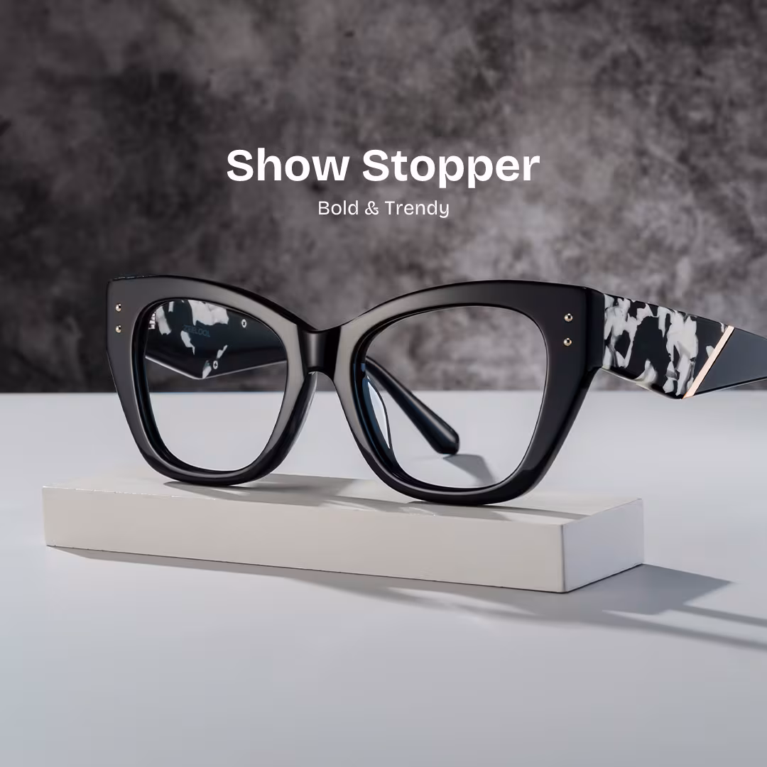 Skylar Black Frame Glasses with Butterfly Frame Online | ZEELOOL UK0