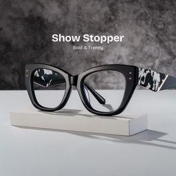 Skylar Butterfly Black Glasses0