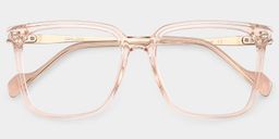 Zeyna Beige Square Glasses2