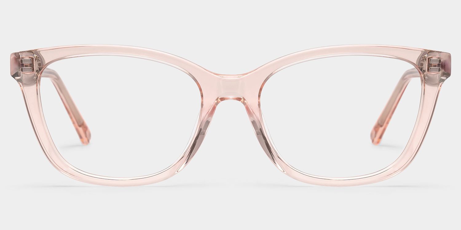 Cassia Pink Jentle Garden Rectangle Acetate Glasses | ZEELOOL1