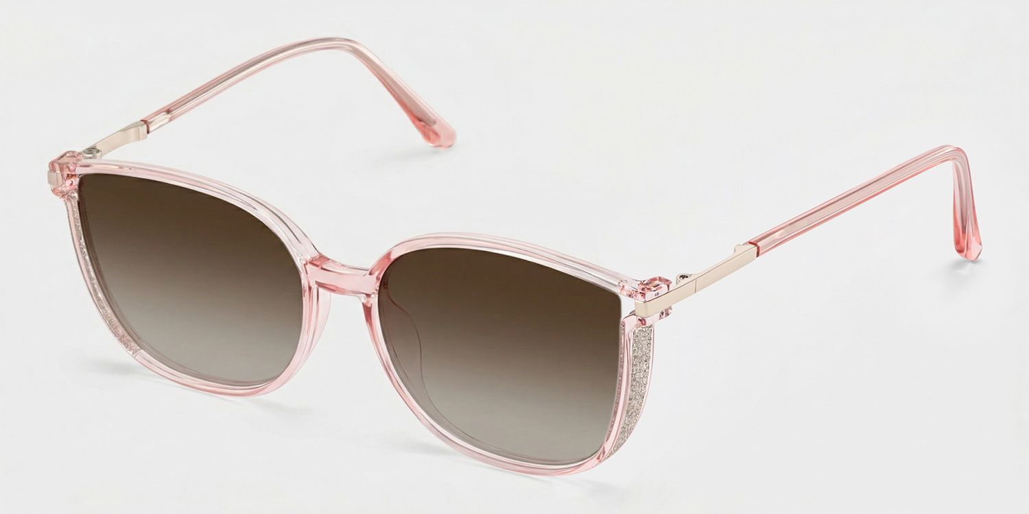 Rodz Flesh-Pink Square Polarized Sunglasses for Driving | ZEELOOL UK2