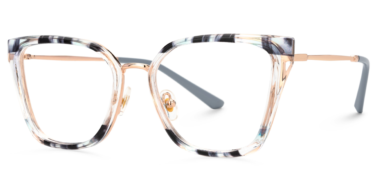 ZEELOOL Martins Rectangle Blue Glasses