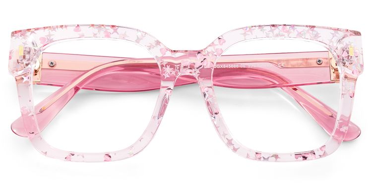 Scicluna Pink Square Glasses