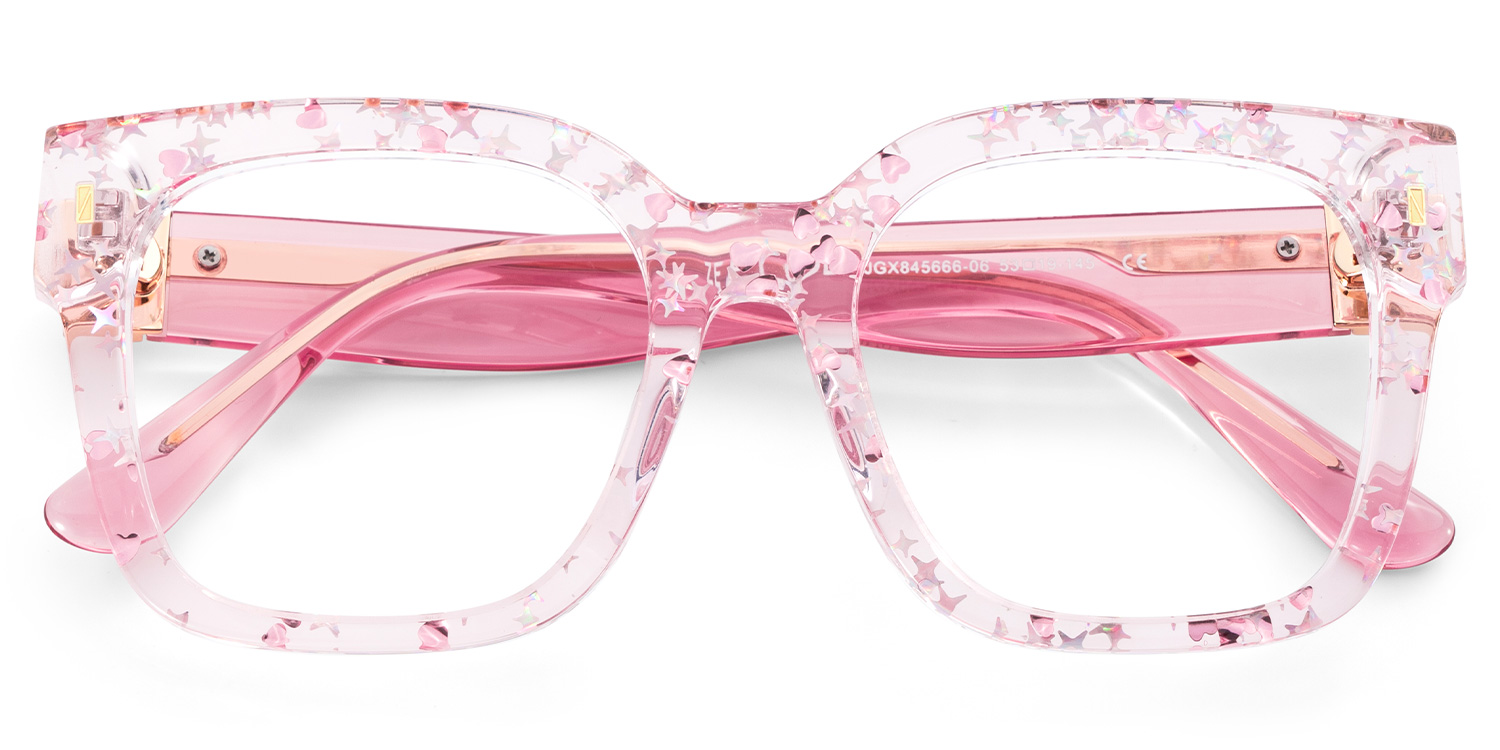 Scicluna Square Pink Glasses2