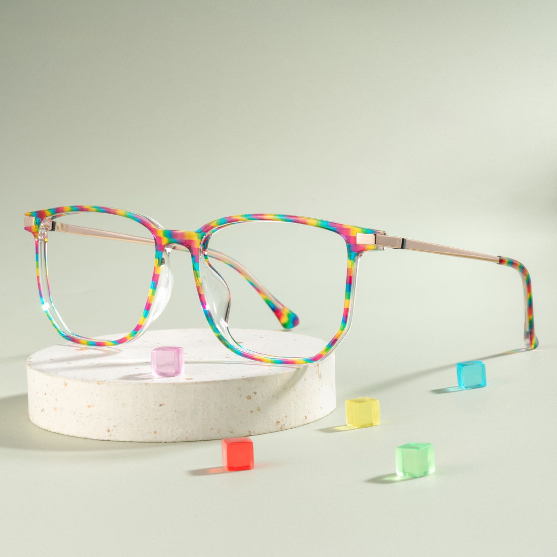 Fezell Multicolor Thin Frame Eyeglasses | ZEELOOL UK0