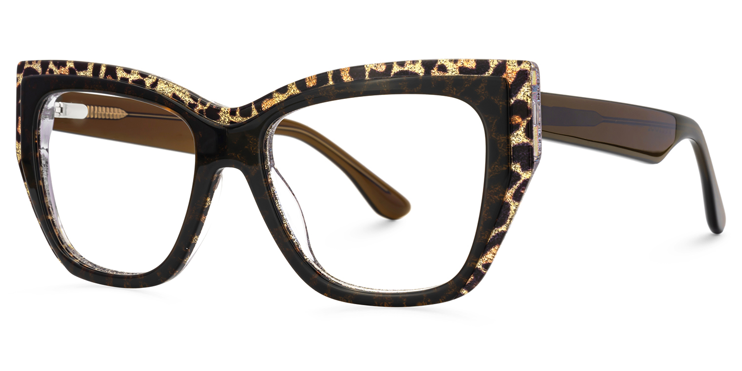 Thurman Butterfly Brown Leopard Glasses3