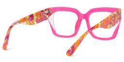 Clody Square Neon Pink Glasses3