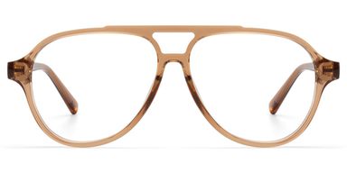 Drew Clear Brown Aviator Glasses