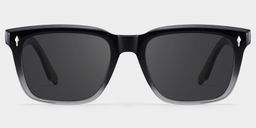 Fletcher Rectangle Black Glasses0