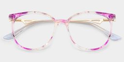 Chanty Purple Round Glasses2