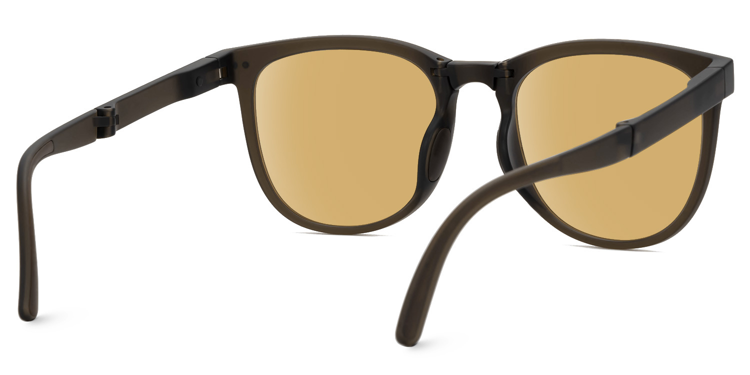 Lindzy TR90 Brown Frame Sunglasses with Square Shape | ZEELOOL UK4