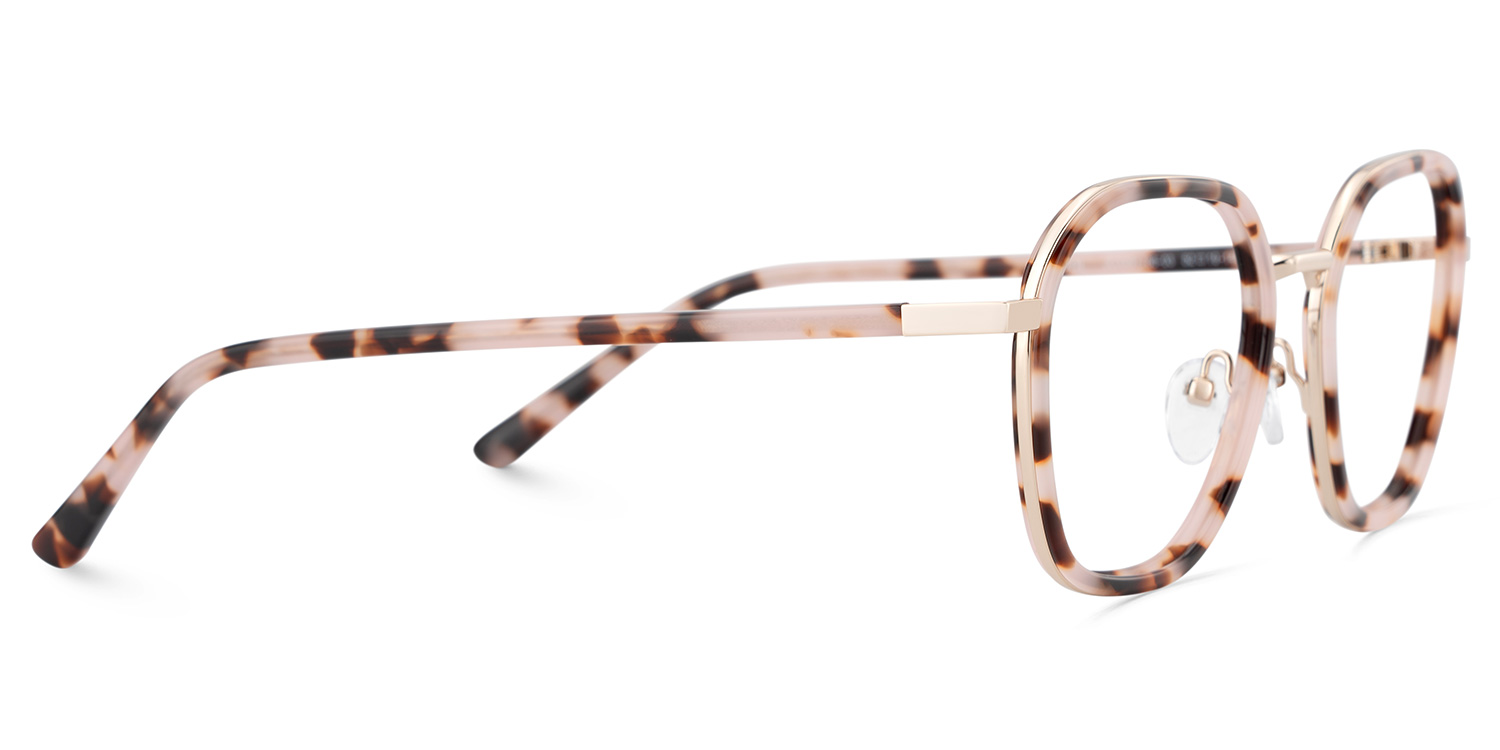 Mitchell Mixed Pink-tortoise Frame Glasses with Geometric Shape | ZEELOOL UK4