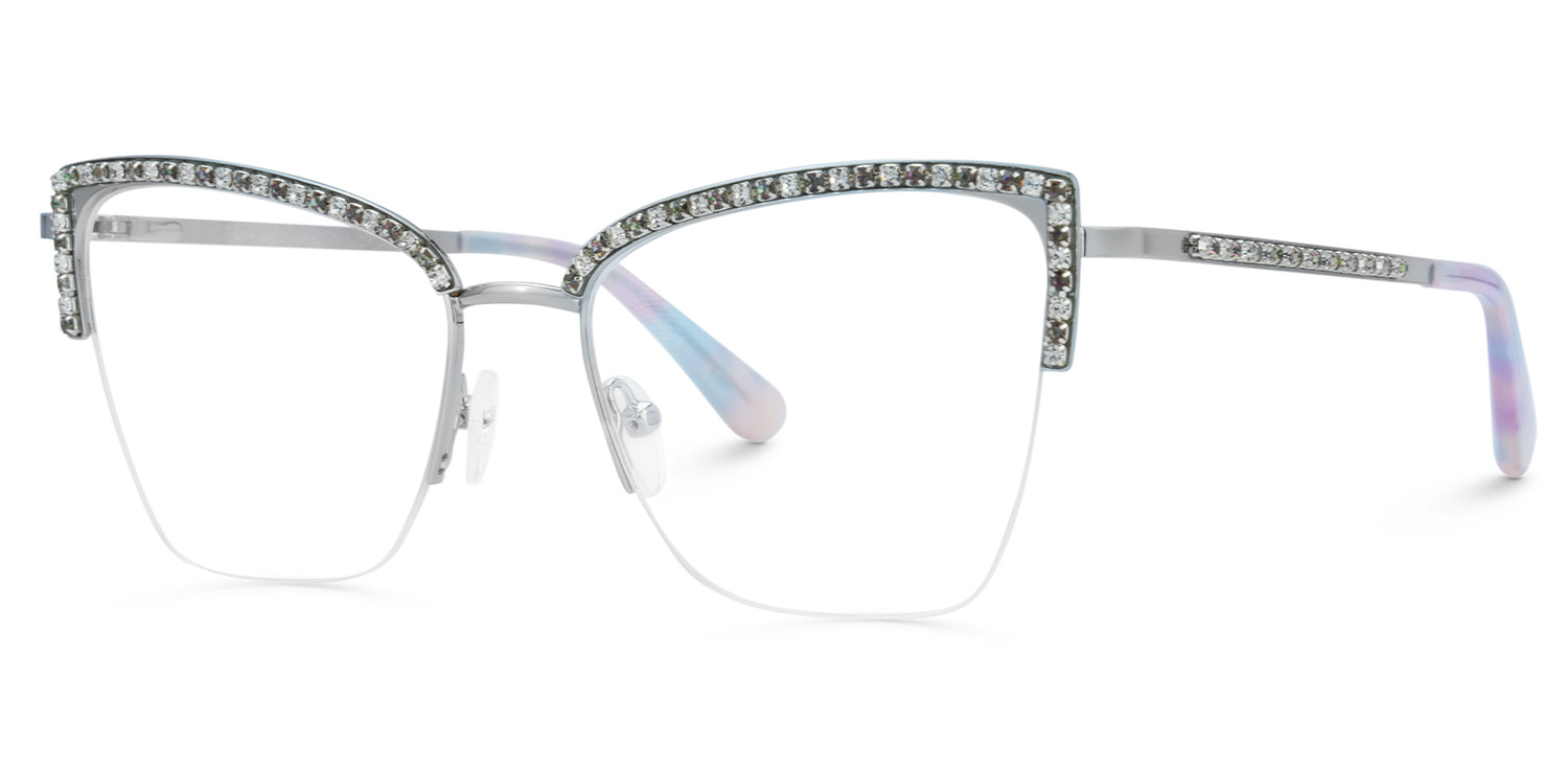 Designer Cat Eye Glasses Frames With Rhinestones1