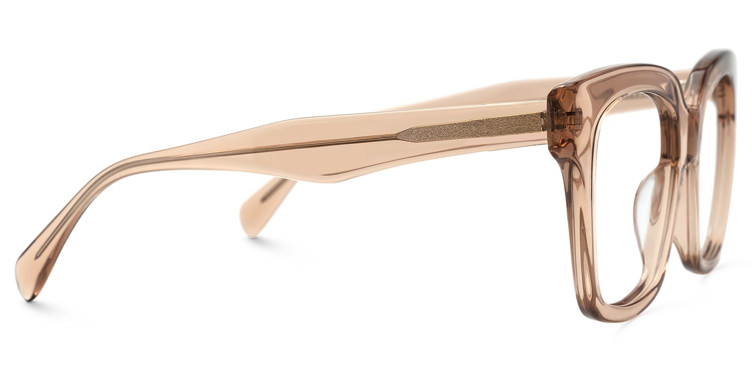 Affordable Beige Trendy Glasses Willard Square Glasses | ZEELOOL UK2