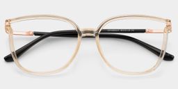 Annalisa Beige Square Glasses1