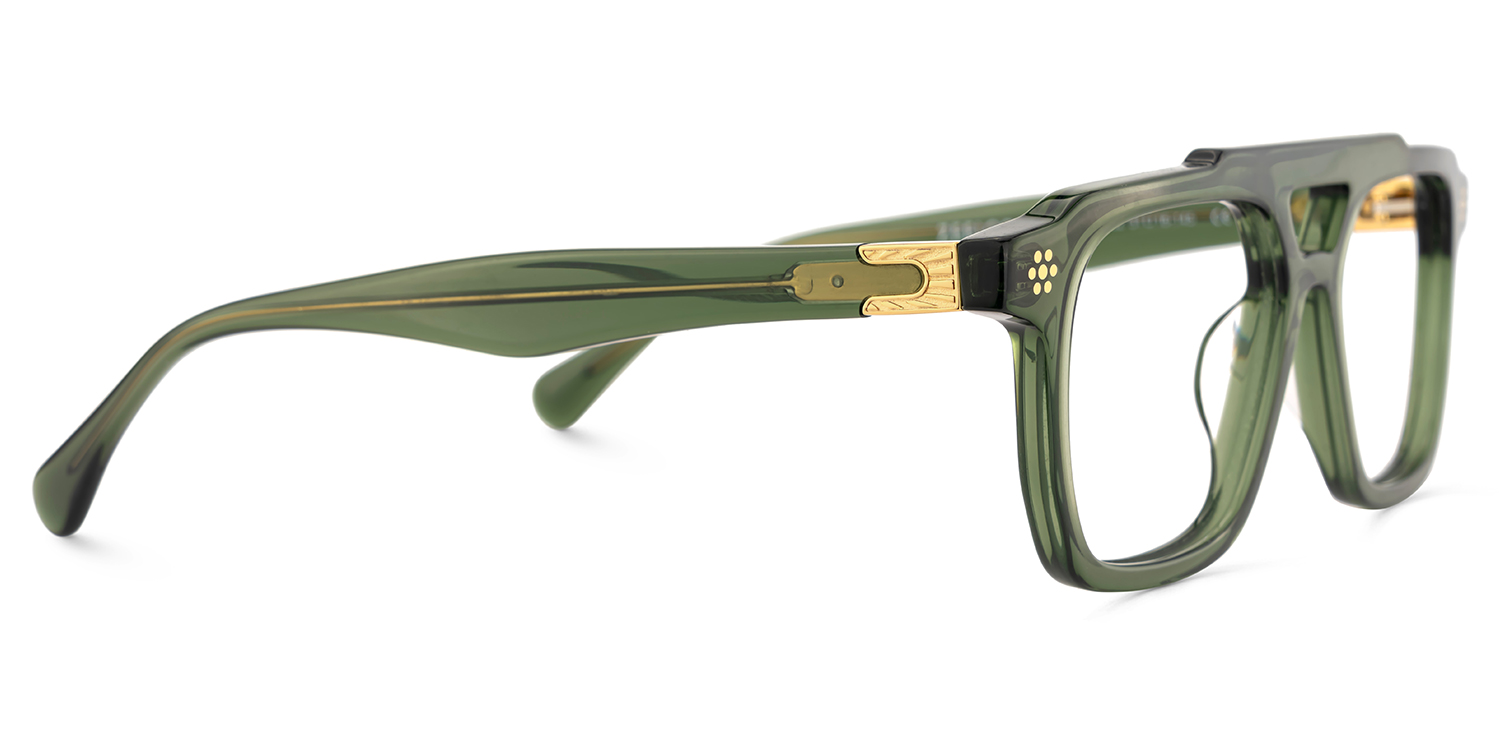Mercurio Aviator Green Glasses4