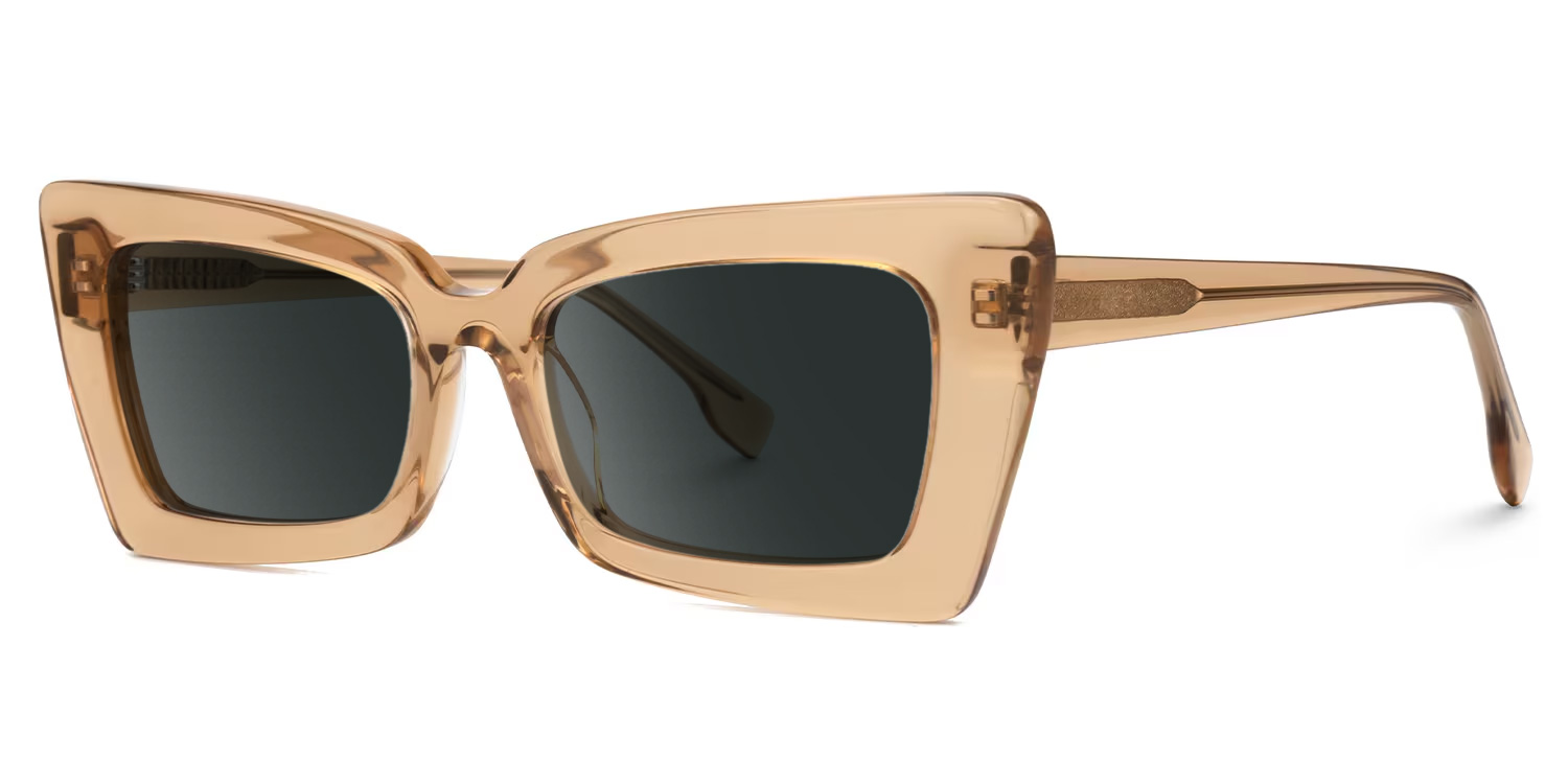 Newell Rectangle Brown Glasses