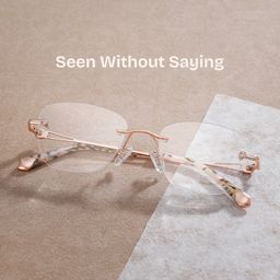Seth Rose Gold Rectangle Glasses0