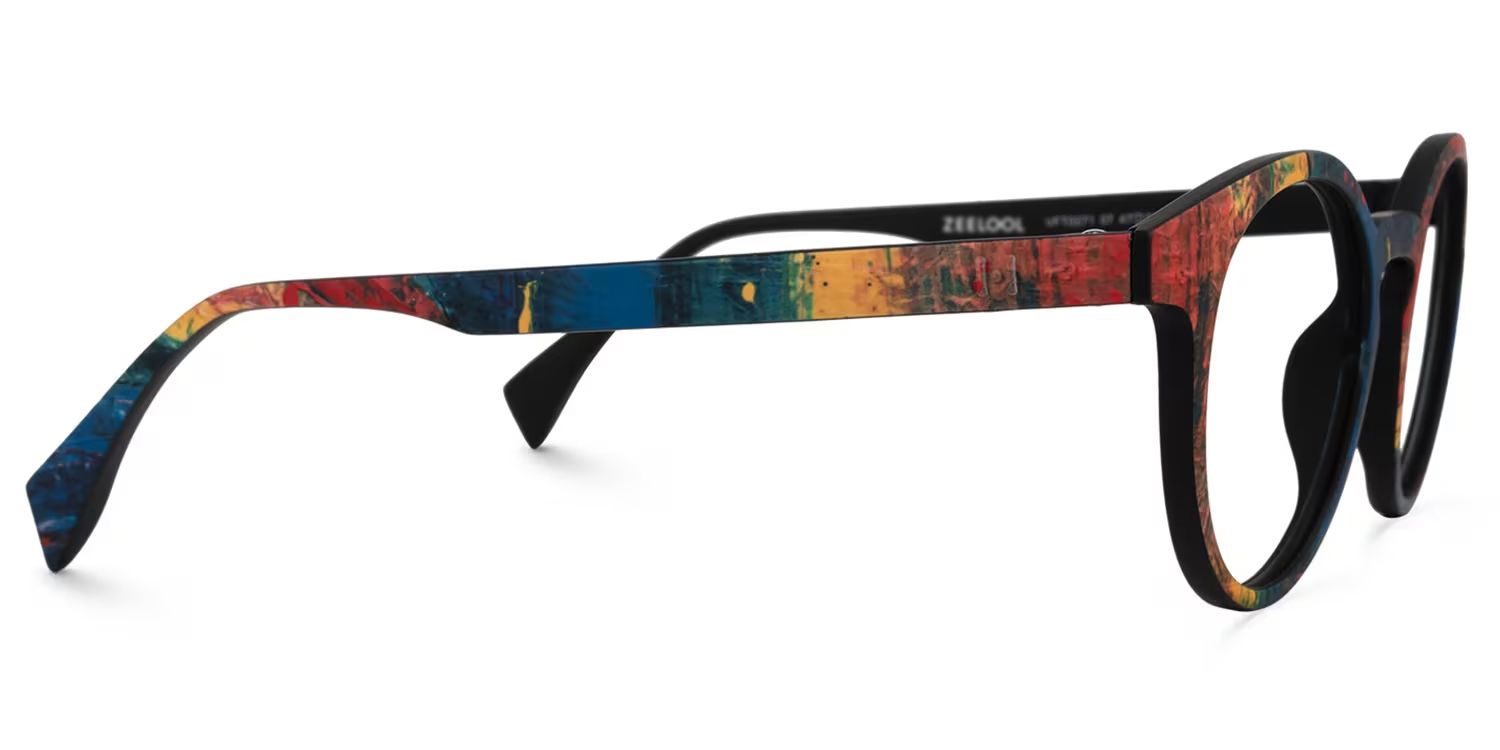Street-Artist Round Blue-Red Glasses | ZEELOOL UK2