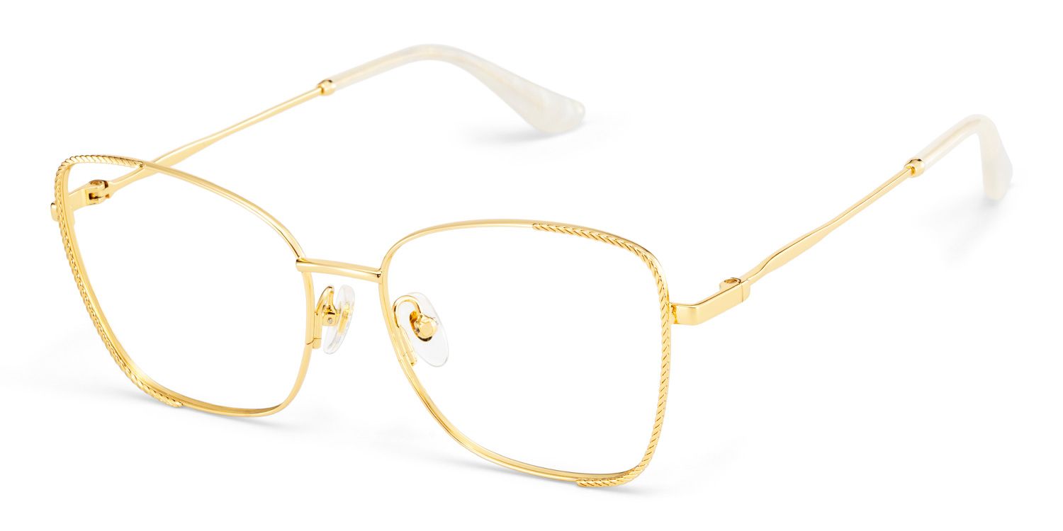 Kai Eyeglasses in Butterfly Gold Frame | ZEELOOL UK4