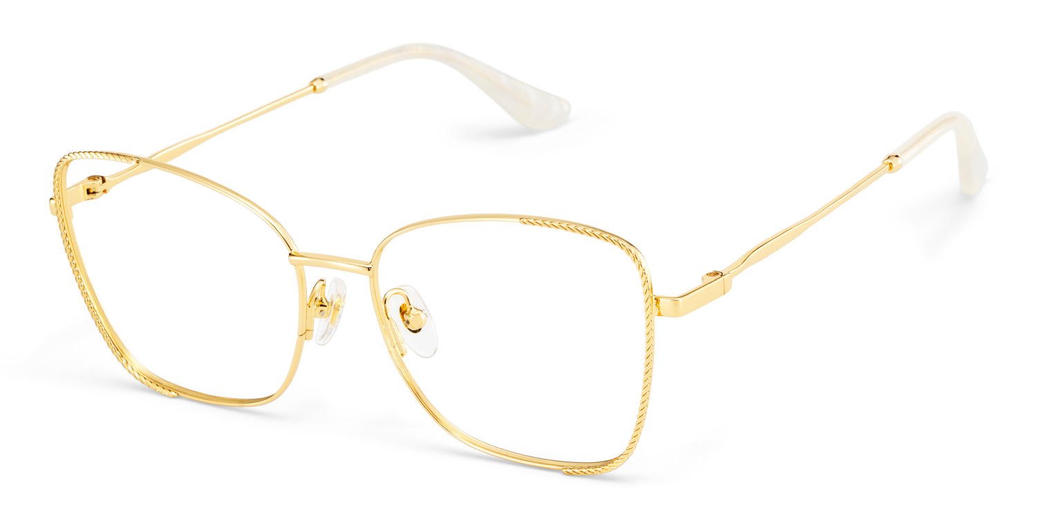 Kai Eyeglasses in Butterfly Gold Frame | ZEELOOL UK4