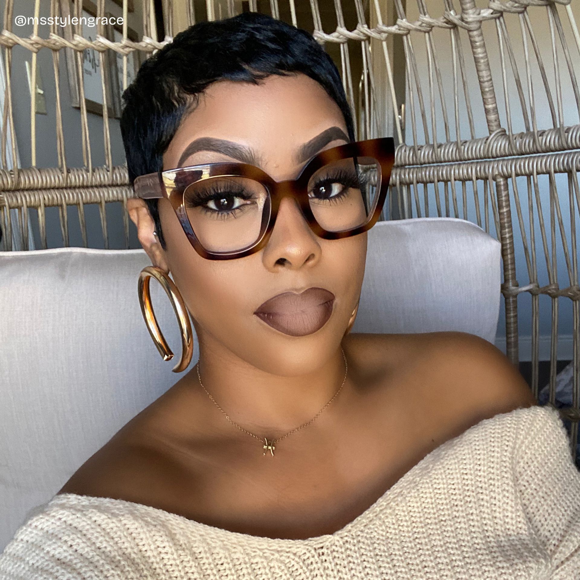 Malcolm Square Burnt Umber Frame Glasses | Zeelool12