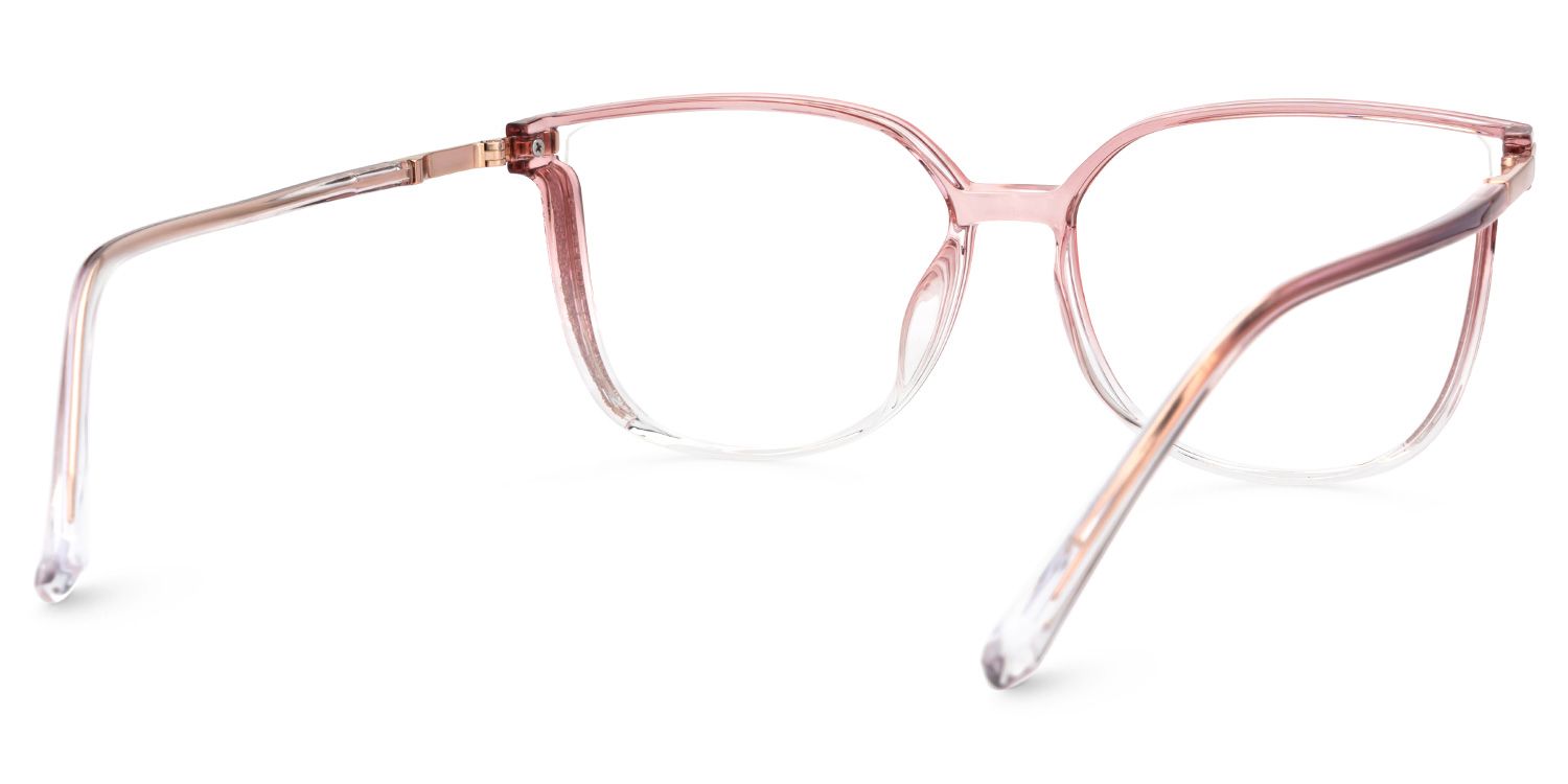 Rodz Square Pink Frame Glasses | ZEELOOL UK Optcial3