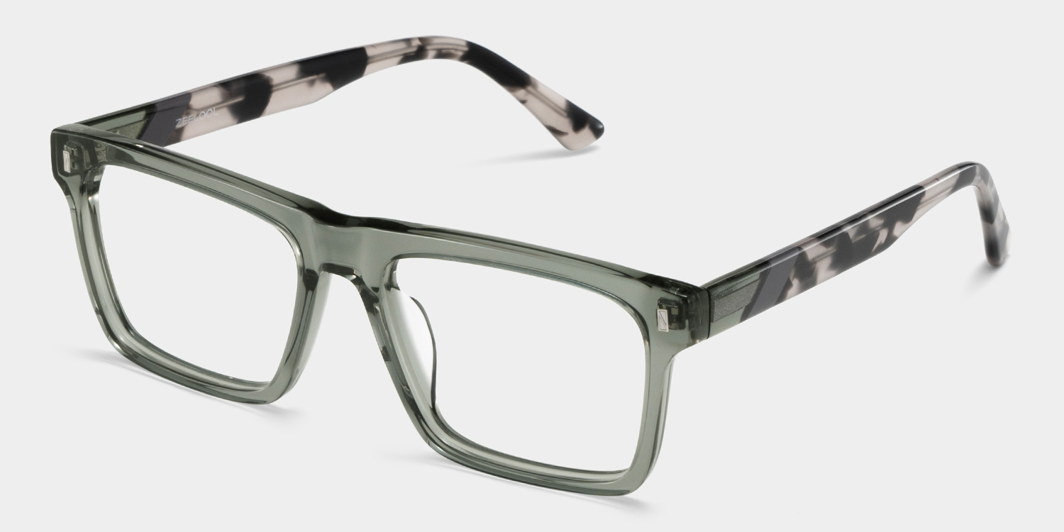 Henry Rectangle Gray Green Glasses2