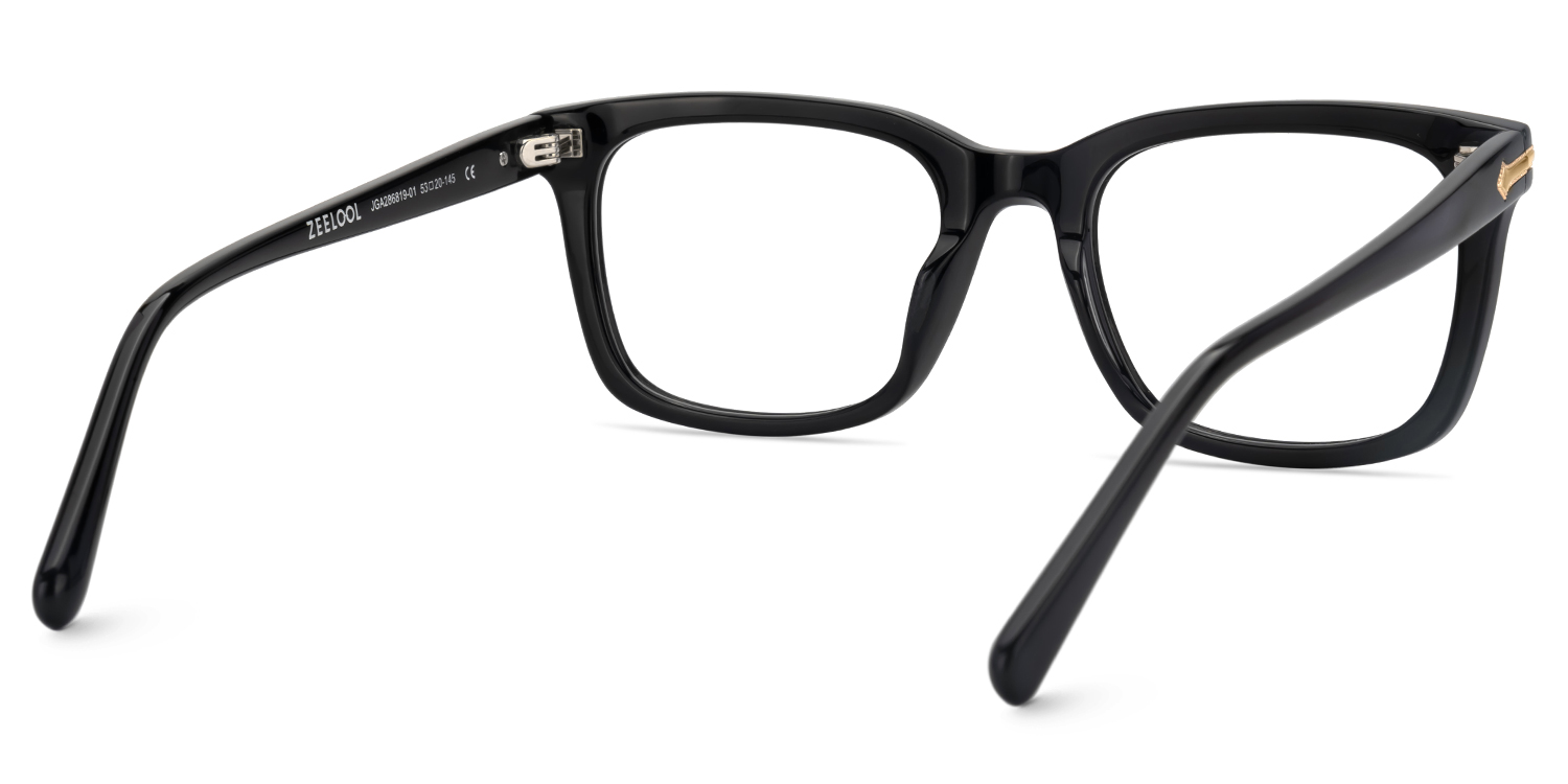Brochelle Rectangle Black Glasses5