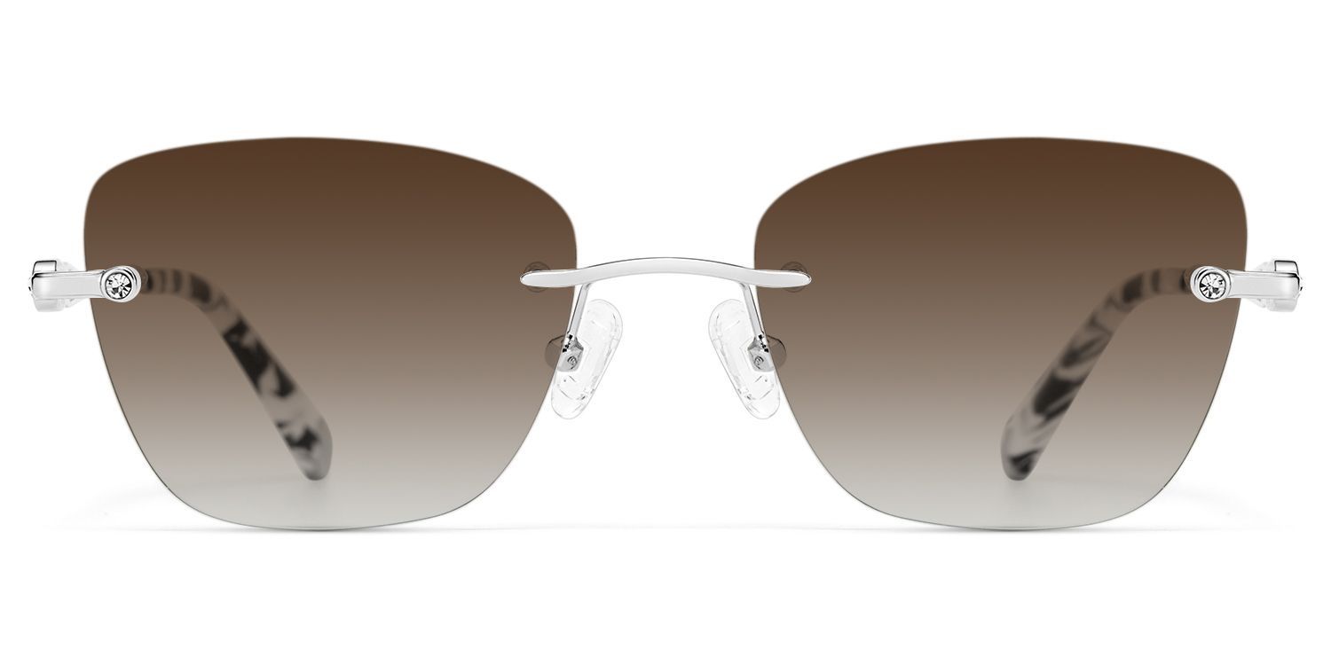 Rectangle Silver Eyeglasses- Seth Metal Frame Glasses0