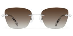 Seth Rectangle Silver Glasses0