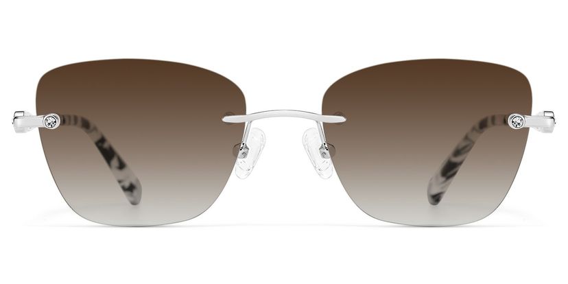 Seth Silver Rectangle Sunglasses