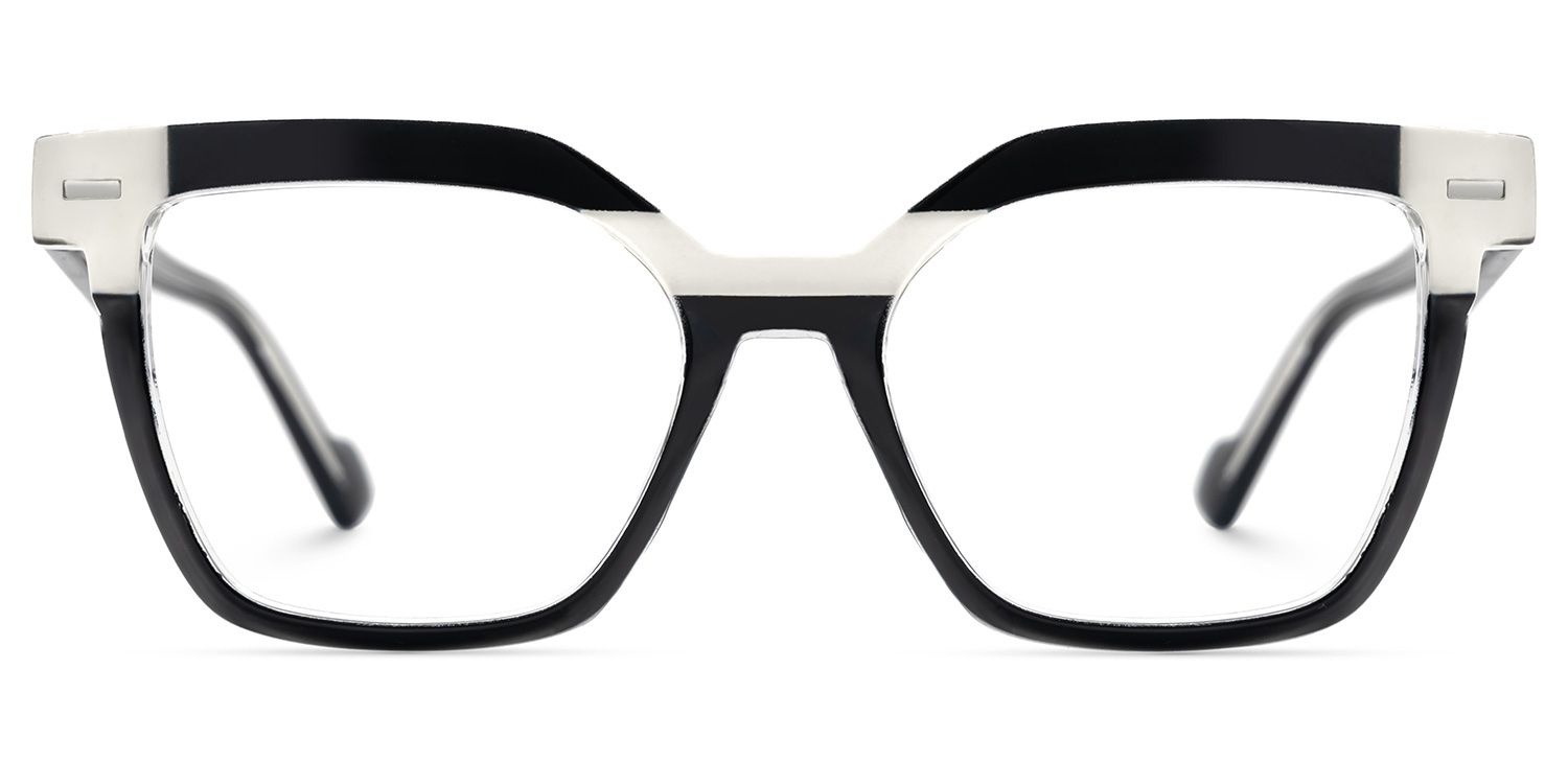 Black White Square Frame Glasses - Pinette on Sale | ZEELOOL UK1