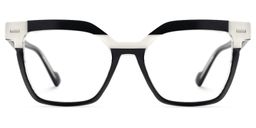 Pinette Black White Square Glasses1