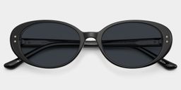 Lennon Black Oval Glasses1