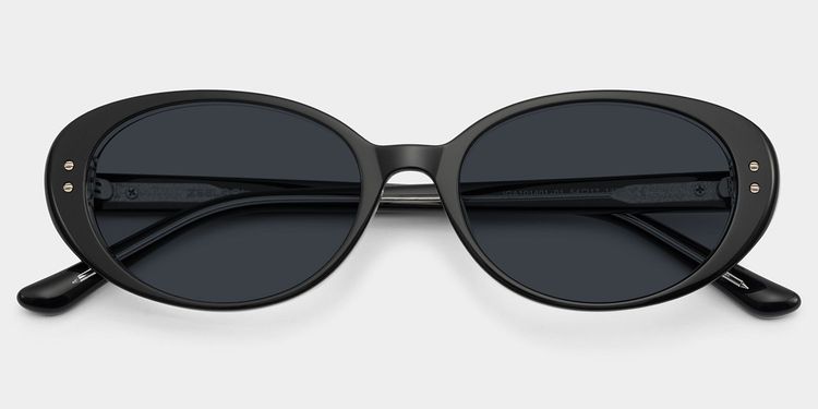 Lennon Black Oval Glasses
