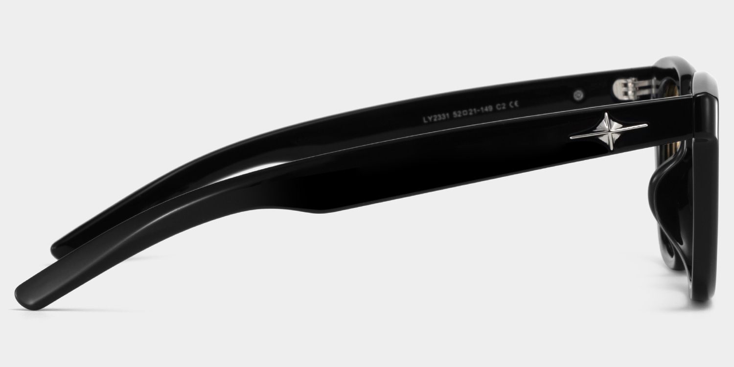 Lyric black Frame Polarized Sunglasses with rectangle Style Online | ZEELOOL UK4