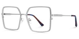 Toure Square Silver Diamond Cut Glasses1