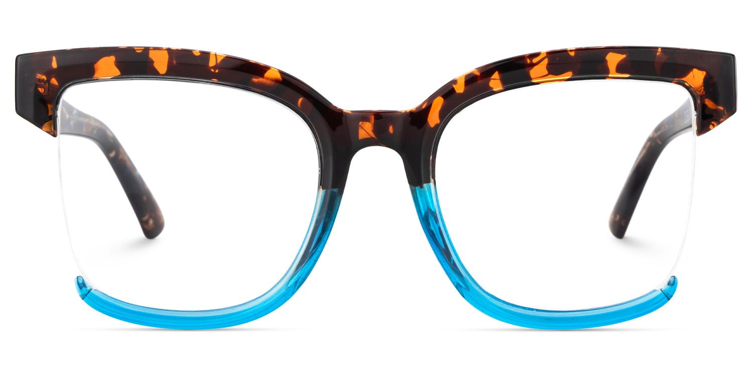 Cadogan Blue-tortoise Square Prescription Glasses | ZEELOOL UK1