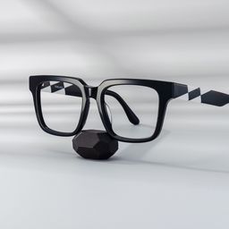 Harriet Square Black Glasses0