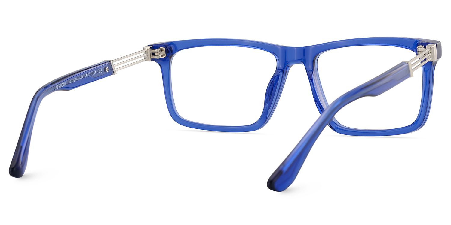 Emerson Eyeglasses in Rectangle Blue Frame | ZEELOOL UK5