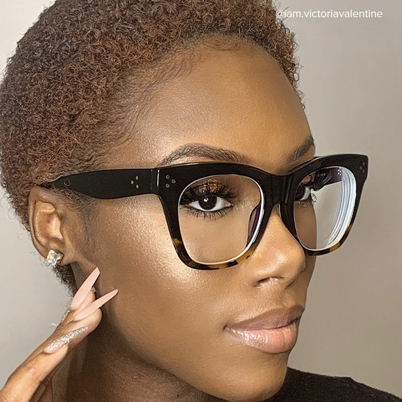 Tandy Rectangle Tortoise Frame Glasses | ZEELOOL UK7